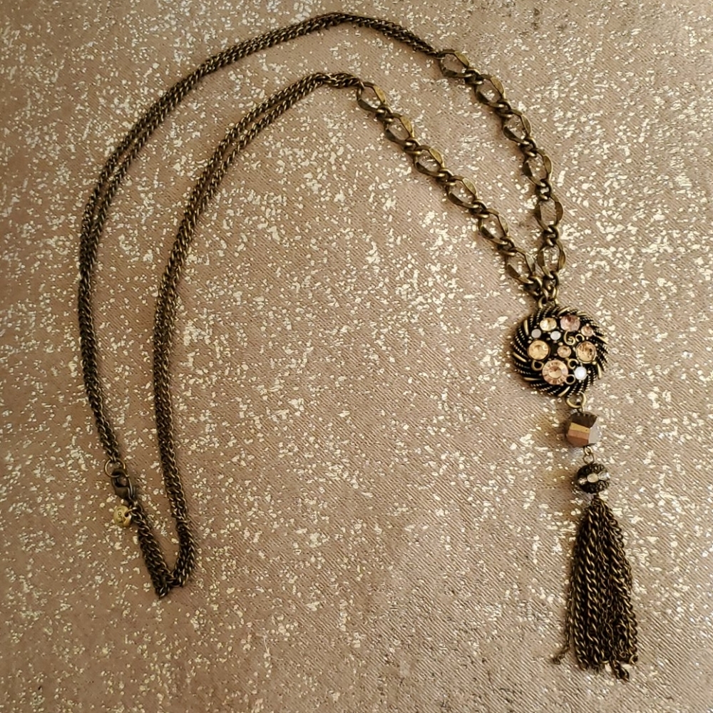 3/$15 LOFT antique gold necklace
